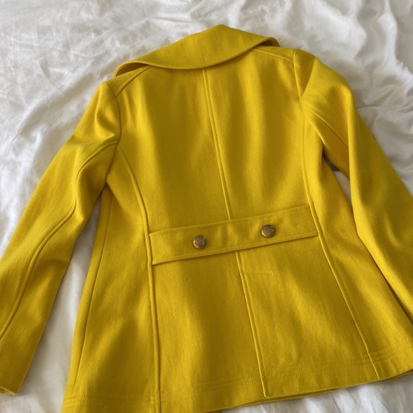 Jcrew yellow peacoat size 00 - Picture 6 of 7